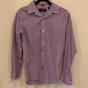 Classic Red and Blue Plaid Men's Shirt